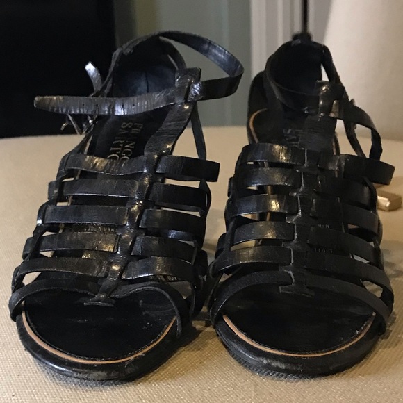 Franco Sarto black leather 👠 heels. - Picture 4 of 5